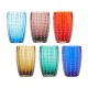 ZAFFERANO - Bicchieri acqua Perle multicolore set 6 pezzi